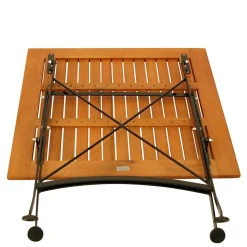Discount Wohnen Garten Klapptisch aus Eukalyptusholz & Stahl - Nesaris