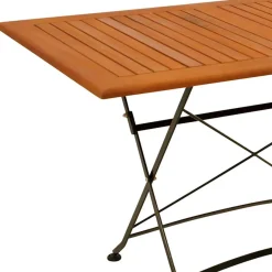 Discount Wohnen Garten Klapptisch aus Eukalyptusholz & Stahl - Nesaris