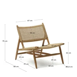 Clearance Wohnen Garten Lounge Sessel aus Geflecht - Max
