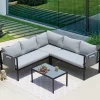 Online Wohnen Garten Lounge Set mit vier Sitzplätzen - Emeziano (zweiteilig)