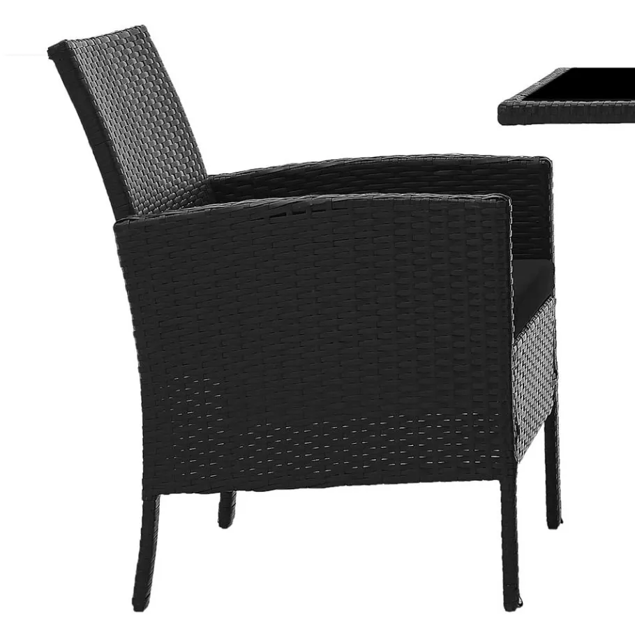 Sale Wohnen Garten Sitzgruppe aus grauem Polyrattan - Ambon (dreiteilig)
