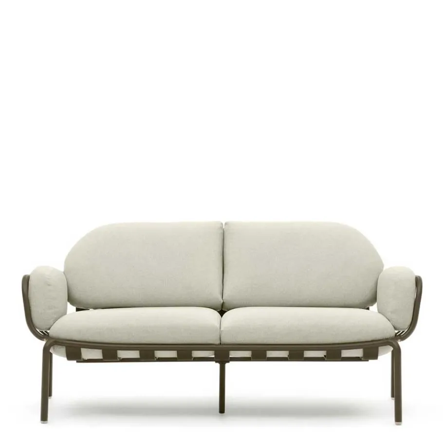 New Wohnen Gartensofa in Graugrün aus Metall - Ocna