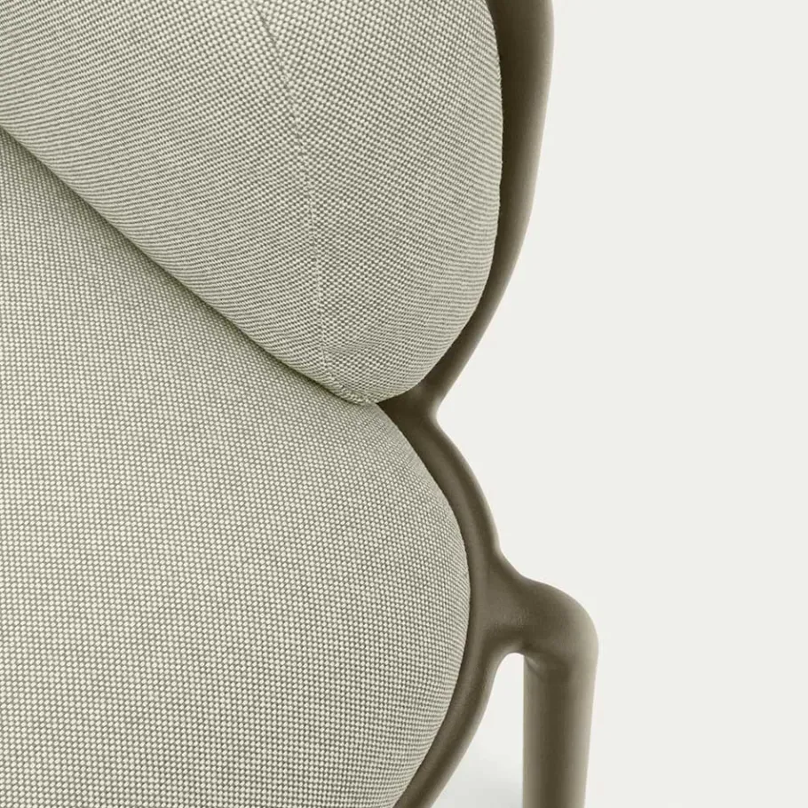 New Wohnen Gartensofa in Graugrün aus Metall - Ocna