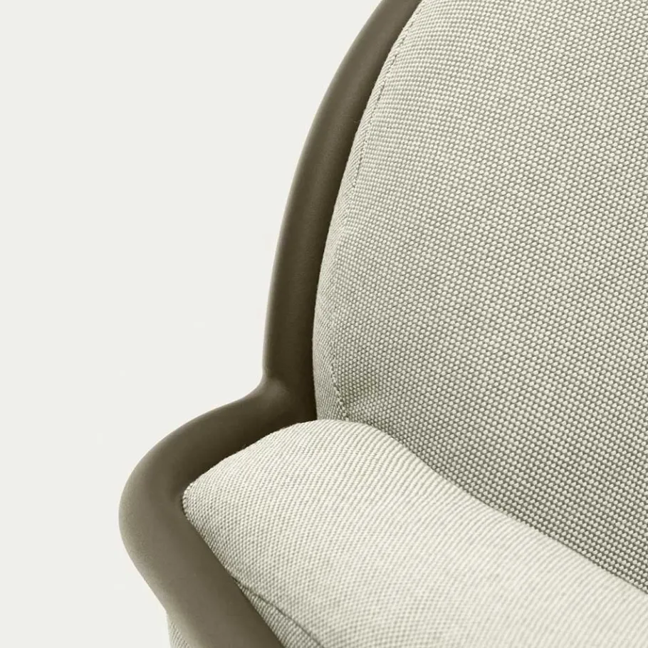 New Wohnen Gartensofa in Graugrün aus Metall - Ocna