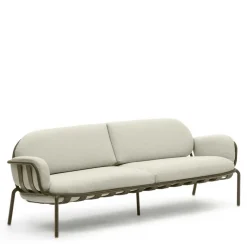 New Wohnen Gartensofa in Graugrün aus Metall - Ocna