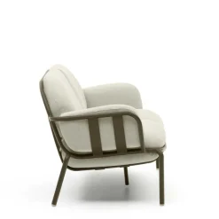 New Wohnen Gartensofa in Graugrün aus Metall - Ocna