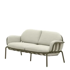 New Wohnen Gartensofa in Graugrün aus Metall - Ocna