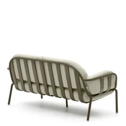 New Wohnen Gartensofa in Graugrün aus Metall - Ocna
