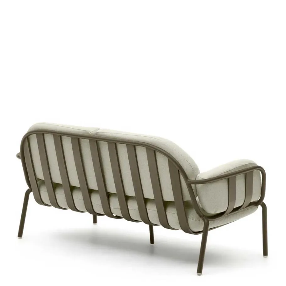 New Wohnen Gartensofa in Graugrün aus Metall - Ocna