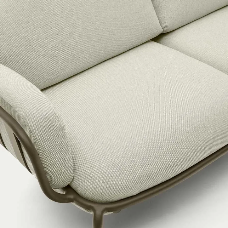 New Wohnen Gartensofa in Graugrün aus Metall - Ocna