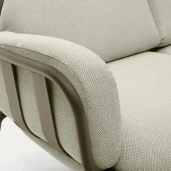New Wohnen Gartensofa in Graugrün aus Metall - Ocna