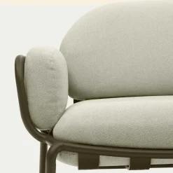 New Wohnen Gartensofa in Graugrün aus Metall - Ocna