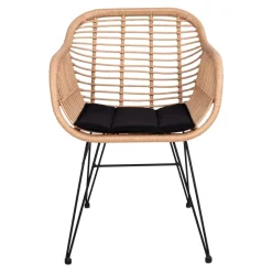 New Wohnen Geflecht Stühle in Beige Rattan - Ambo (2er Set)