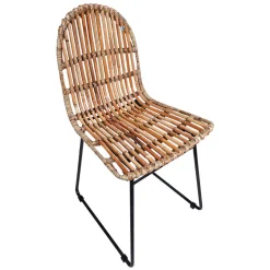 Hot Wohnen Geflechtstuhl aus Rattan - Larcella (2er Set)