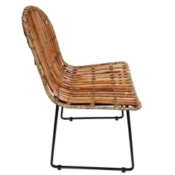 Hot Wohnen Geflechtstuhl aus Rattan - Larcella (2er Set)