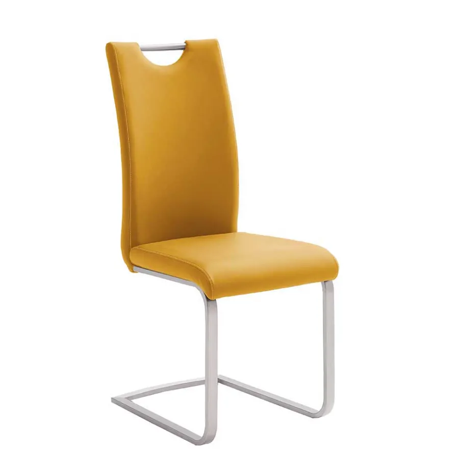 Wohnen Gelbe Stühle für Esszimmer Carismata als Freischwinger (4er Set)