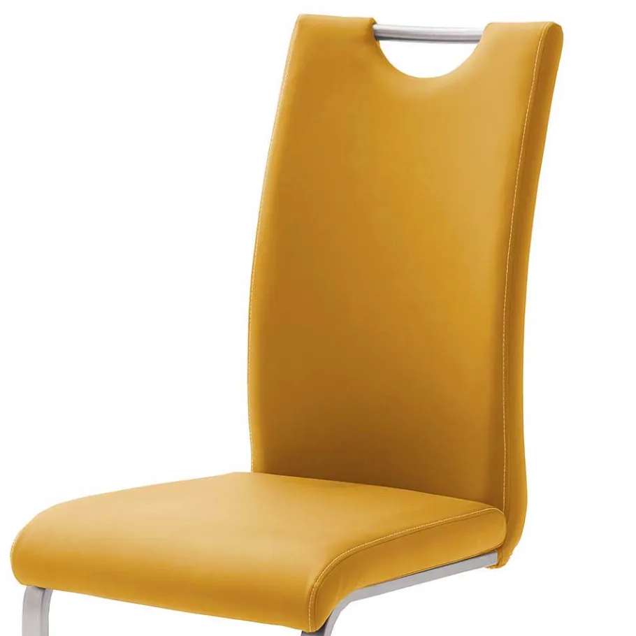 Wohnen Gelbe Stühle für Esszimmer Carismata als Freischwinger (4er Set)