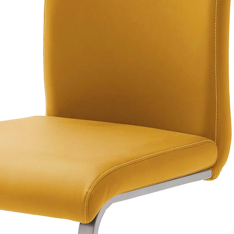Wohnen Gelbe Stühle für Esszimmer Carismata als Freischwinger (4er Set)