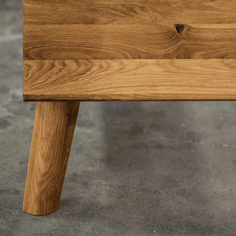 Outlet Wohnen Geöltes Holzbett in 210 cm Überlänge - Eavy I