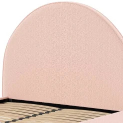 Best Wohnen Gepolstertes Bett mit Boucle Bezug in Rosa - Skylab