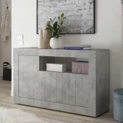 Wohnen Geradlinige Kommode in Beton Nachbildung - Korlin