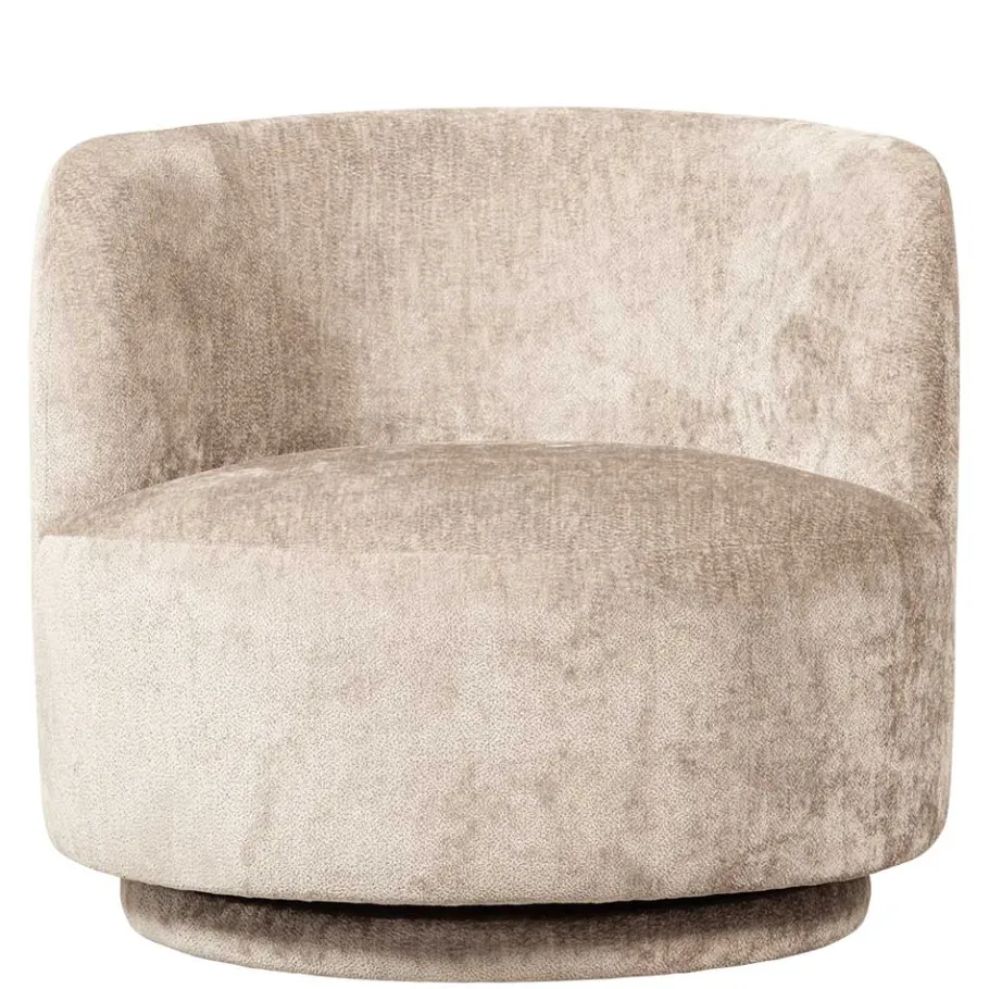 Sale Wohnen Gerundeter Chenille Wohnzimmersessel in Beige - Paryra