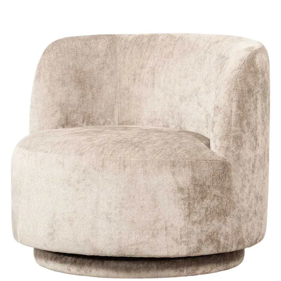 Sale Wohnen Gerundeter Chenille Wohnzimmersessel in Beige - Paryra