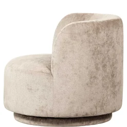 Sale Wohnen Gerundeter Chenille Wohnzimmersessel in Beige - Paryra