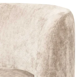 Sale Wohnen Gerundeter Chenille Wohnzimmersessel in Beige - Paryra