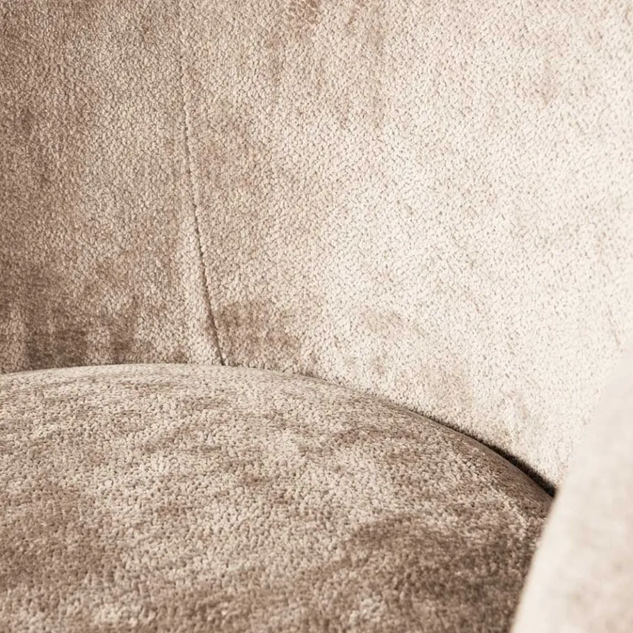 Sale Wohnen Gerundeter Chenille Wohnzimmersessel in Beige - Paryra