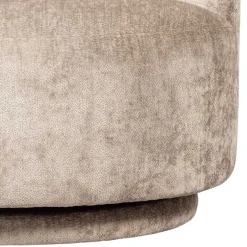 Sale Wohnen Gerundeter Chenille Wohnzimmersessel in Beige - Paryra