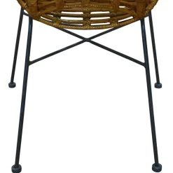 Best Wohnen Gerundeter Designstuhl aus Rattan Geflecht Natur - Makan