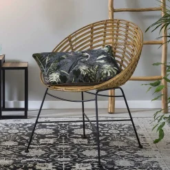 Best Wohnen Gerundeter Designstuhl aus Rattan Geflecht Natur - Makan