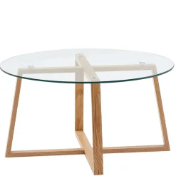 Hot Wohnen Glas Couchtisch in Rund 78x41x78 - Lavissa