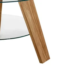 Discount Wohnen Glas Couchtisch mit Zusatzablage - Lasalinas