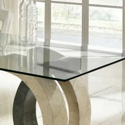 Best Wohnen Glas Esstisch Tiber mit Stein