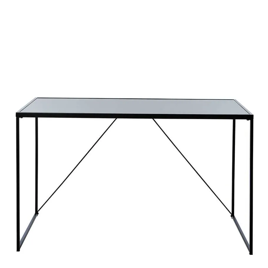 Best Wohnen Glasschreibtisch aus Schwarzglas - Pathos