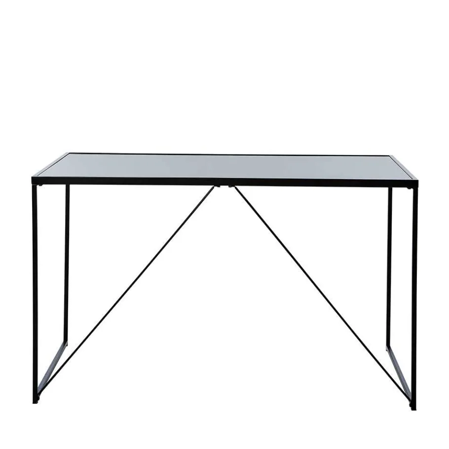 Best Wohnen Glasschreibtisch aus Schwarzglas - Pathos