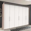 Outlet Wohnen Gleittürenschrank in Weiß & Eiche sägerau - Vaclyn