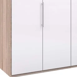 Clearance Wohnen Gleittüren-Schrank mit Glasfront in Weiß - Bosays