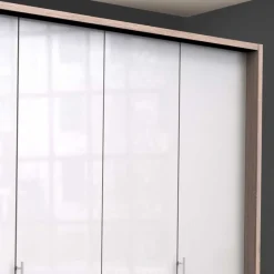 Clearance Wohnen Gleittüren-Schrank mit Glasfront in Weiß - Bosays