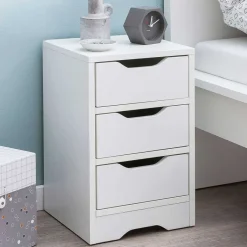 New Wohnen Günstige Nachtkommode mit drei Schubladen - Jian
