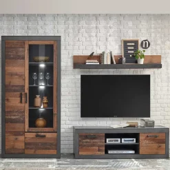 Discount Wohnen Günstige TV Wohnwand Möbel Set - Timuras (dreiteilig)
