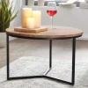 Best Wohnen Günstiger Couchtisch aus Akazie Massivholz - Tsinaton