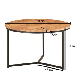 Best Wohnen Günstiger Couchtisch aus Akazie Massivholz - Tsinaton