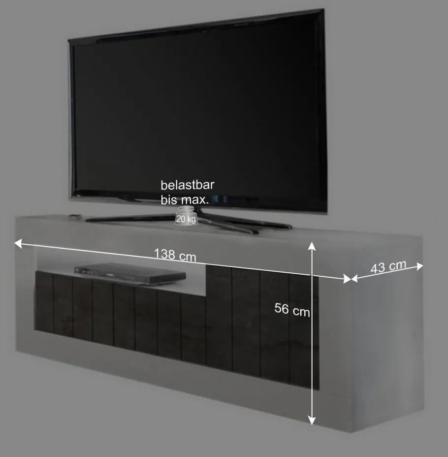 Sale Wohnen Günstiges Design TV Board 138x56x43 cm - Voskala