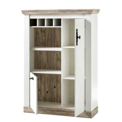 Clearance Wohnen Günstiges Highboard im Scandi Chic Nedita in Weiß