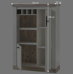 Clearance Wohnen Günstiges Highboard im Scandi Chic Nedita in Weiß