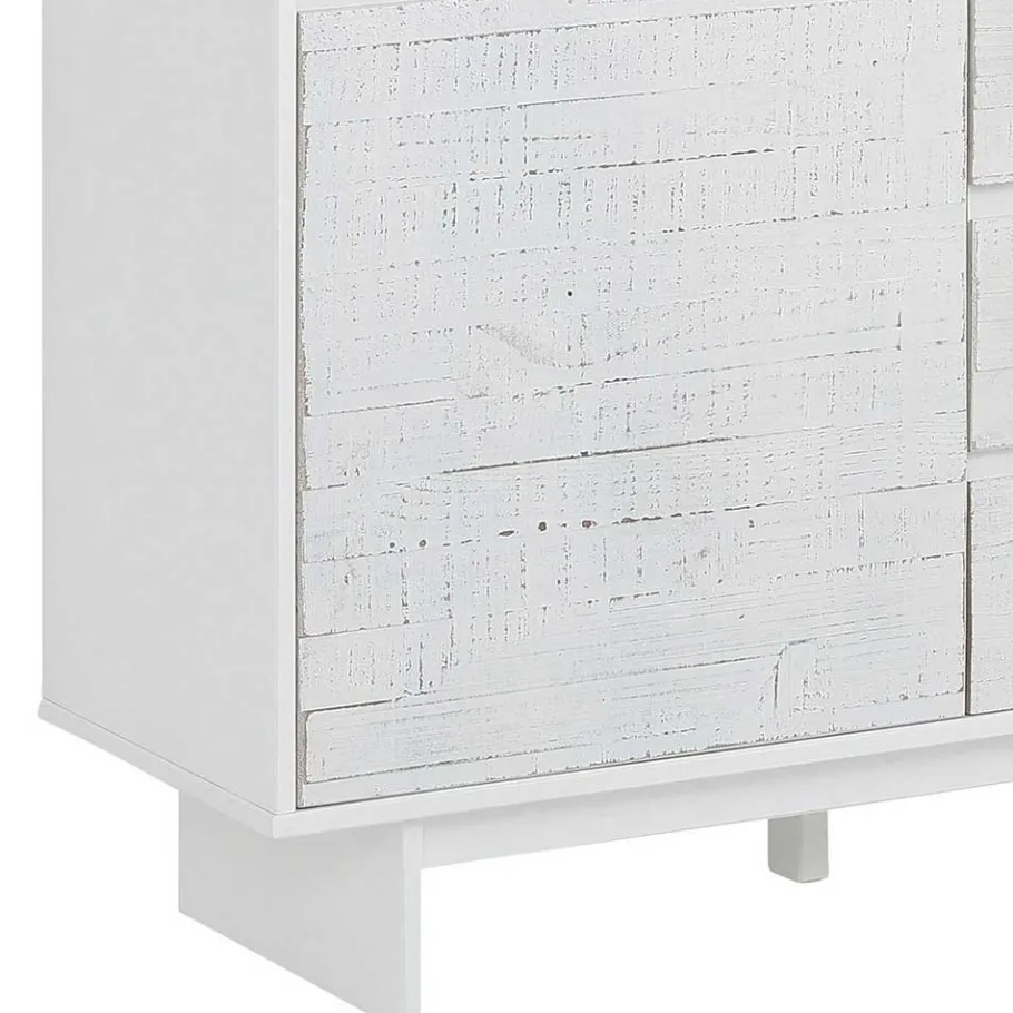 Hot Wohnen Günstiges Kombi Highboard in Weiß lasiert - Vagniu