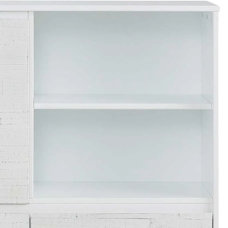 Hot Wohnen Günstiges Kombi Highboard in Weiß lasiert - Vagniu